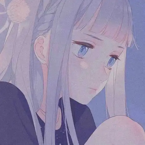 是不常见的蓝色系温柔头像
