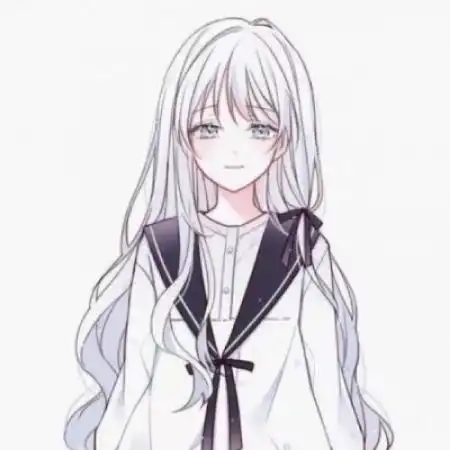 长发卡通女孩头像,长发是为了我自己
