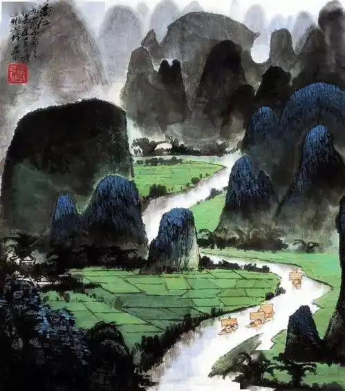 张步的山水画,创独特新风
